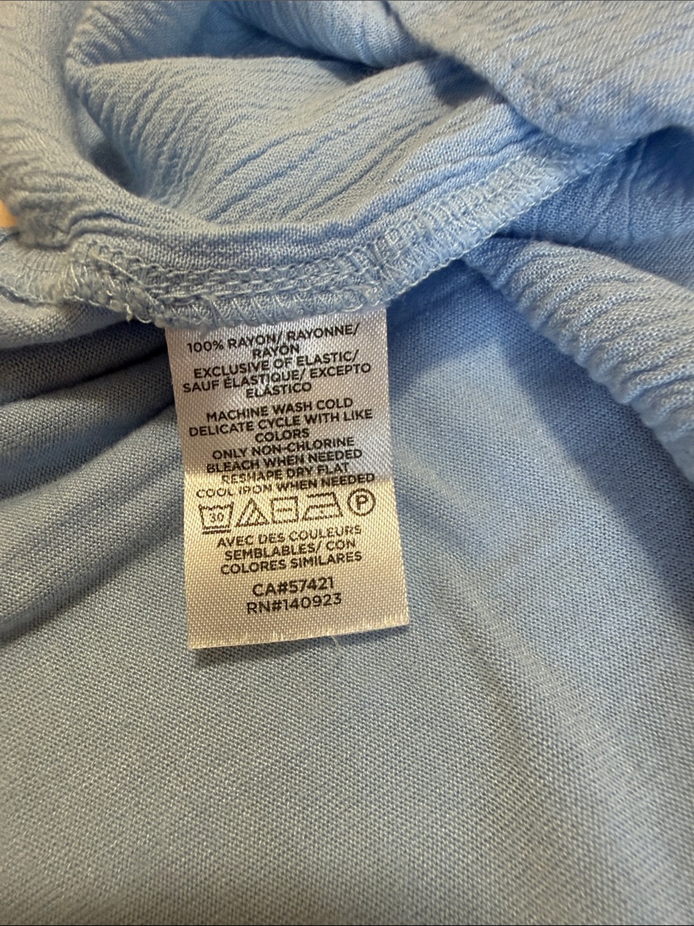 LOFT • Light Blue Ruffle Top - Picture 5 of 5